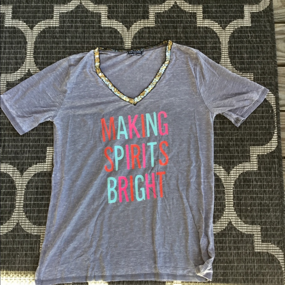 Making Spirits Bright Christmas/ Holiday tee xxl